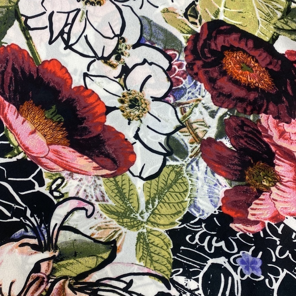 Spense Floral Print Shawl Collar Sleeveless Blouse - Picture 3 of 9